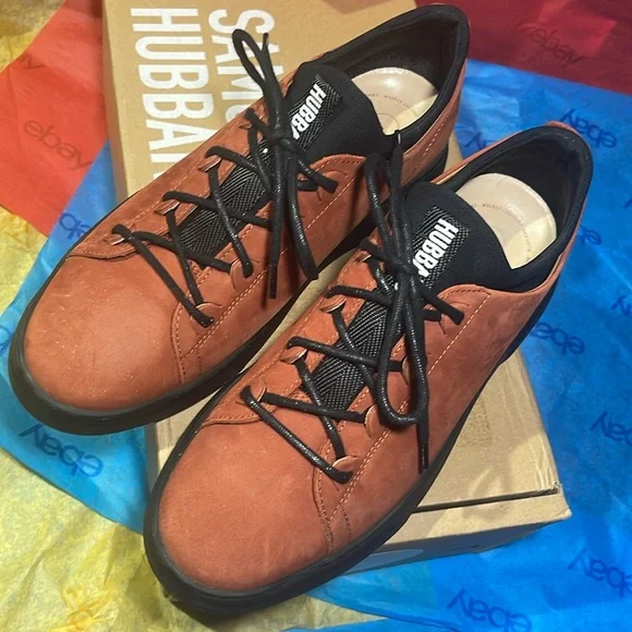 Flight Low-Top Samuel Hubbard Leather Sneaker (Rust Nubuck) Men’s 9 M Inner Sock - Picture 2 of 8